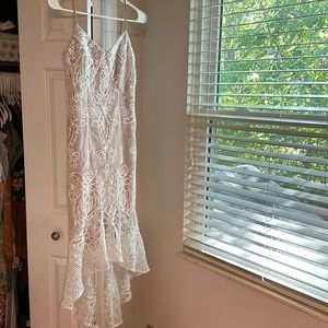 White Mermaid Lace Dress